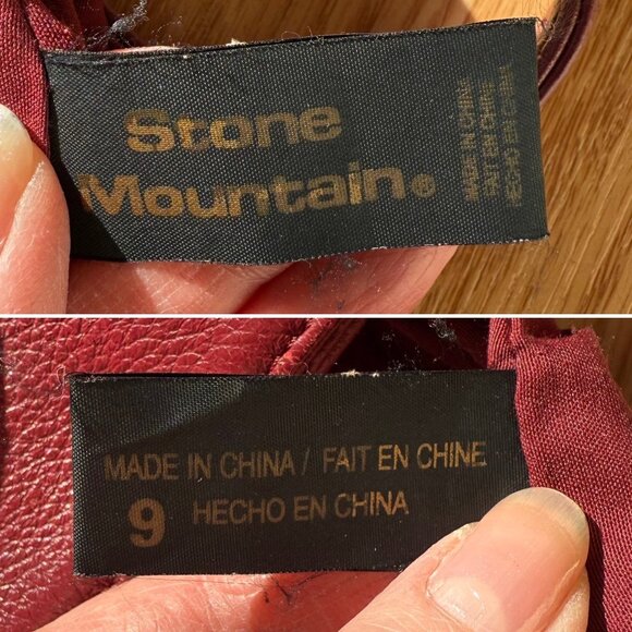 Stone and Co Leather Crossbody Bag Burgundy Adjustable Strap Y2K Era - Picture 6 of 16